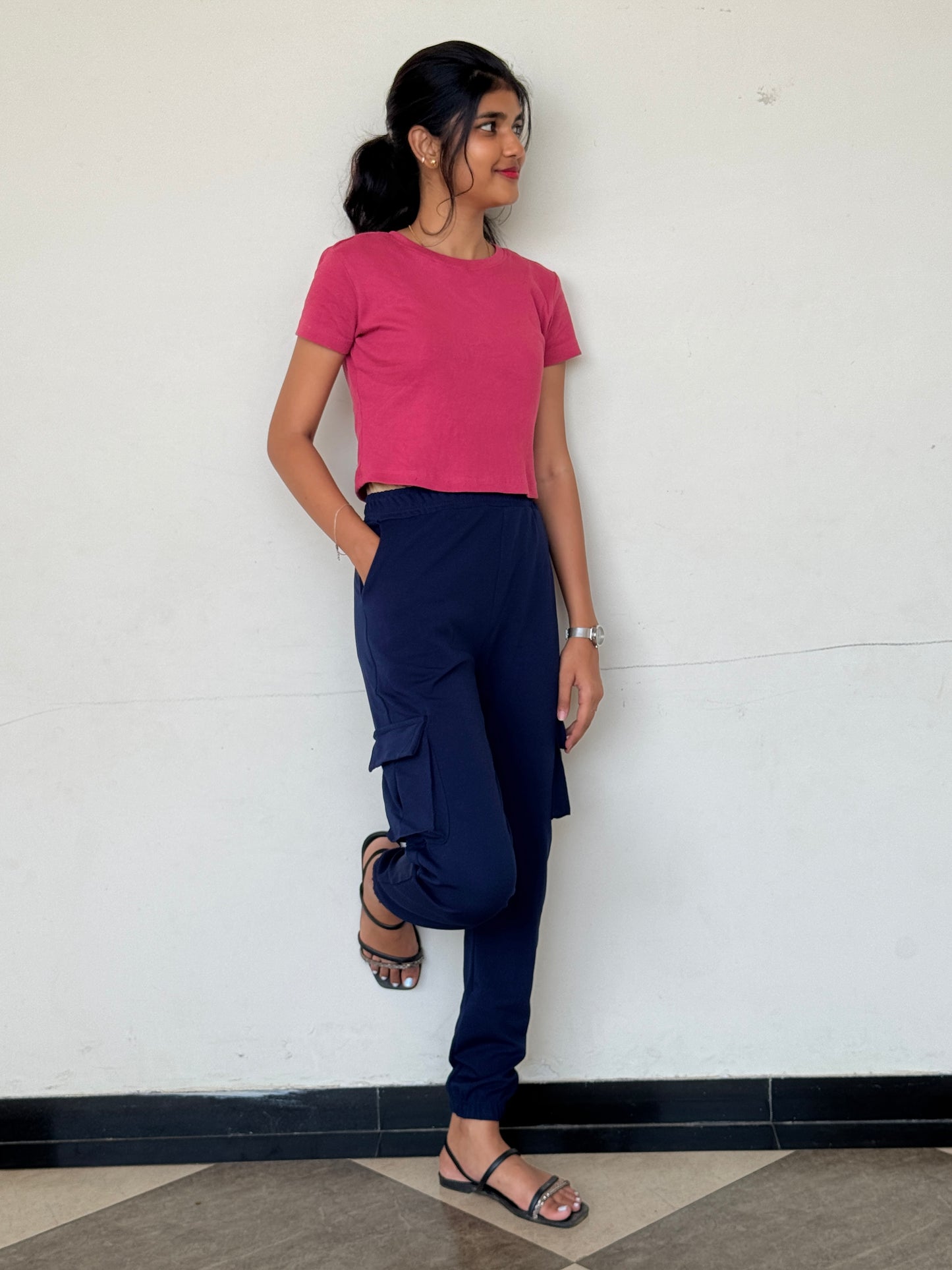 Dark Blue Unisex Cargo Pants – Classic Depth, Urban Edge